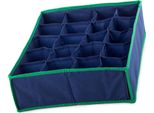 Verk 01621_G Organizzatore Per Cassetti Della Biancheria Con 20 Scomparti, Blu