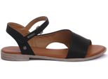 Mustang Sandalo Donna Cinturino Largo Asimmetrico Chiusura A Velcro 1388-807, Misura:39 Eu, Colore:Nero