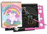 Set Creativo Per Bambini Euroswan Scratch-Off Con Stencil - Sweet Dreams