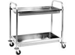 Carrello Di Servizio, Carrello Da Cucina, Carrello Da Sgombero 2 Ripiani 950X500X950Mm Acciaio Inox