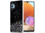 Cadorabo Cover Per Samsung Galaxy A32 4G Cover Protettiva In Nero Custodia Per Telefono Cellulare Tpu Custodia Glitter Cover Glitter