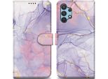Cadorabo Custodia Protettiva Per Samsung Galaxy A32 4G Case Design Viola Custodia Del Telefono Cellulare Custodia Protettiva Custodia Magnetica Custodia Cover
