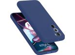 Cadorabo Custodia Protettiva Per Motorola Edge 30 Pro / Edge+ Custodia In Blu Per Telefono Cellulare Custodia Cover Tpu Etui