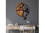 Wallity, Globetrotting, Decorazione Murale, Noce, Metallo, 50 X 66 Cm