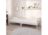 The Living Store Letto Da Giorno Con Materasso 90X200 Cm In Legno Di Pino Massiccio Bianco
