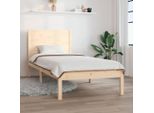 The Living Store Letto In Legno Massiccio 90X190 Cm