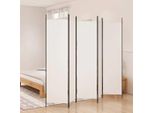 The Living Store 5 Pz. Paravento Bianco 250X200 Cm