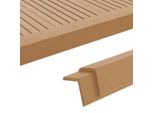 The Living Store Staffe Angolari 5 Pz. Wpc 170 Cm Colore Teak