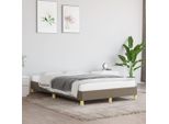 The Living Store Struttura Letto Taupe 120X200 Cm In Tessuto