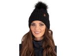 Cappello Invernale Vivisence Con Pompon Da Donna - Caldo E Accogliente Per L'inverno E L'autunno Elegante Copricapo Con Pompon Da Donna Cappello Classico - Nero
