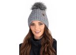 Vivisence Cappello Invernale Con Pompon Da Donna Misura Universale - Caldo Per L'inverno E L'autunno Elegante Cappello Con Pompon Da Donna Cappello Classico - Grigio Chiaro