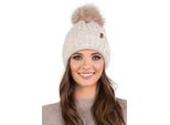 Cappello Invernale Vivisence Con Pompon Da Donna - Caldo E Accogliente Per L'inverno E L'autunno Elegante Copricapo Con Pompon Da Donna Cappello Classico - Beige