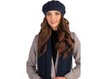 Vivisence Berretto Da Donna Elegante Cappello Invernale E Sciarpa Set Di Copricapo Caldo E Di Collo Per L'inverno E L'autunno Caldo Spesso, Set Invernale Per Le Donne, Eu, Blu Scuro, Taglia Uniforme