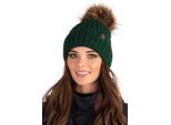 Cappello Invernale Vivisence Con Pompon Da Donna Misura Universale - Caldo Per L'inverno E L'autunno Elegante Copricapo Con Pompon Da Donna Cappello Classico - Verde