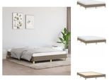 Vidaxl Struttura Letto Taupe 140X200 Cm In Tessuto - Letti E Strutture Letto