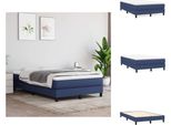 Vidaxl Letto Boxspring Blu 120X200 Cm In Tessuto - Letti E Strutture Letto