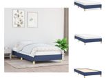 Vidaxl Struttura Letto Blu 90X200 Cm In Tessuto - Letti E Strutture Letto