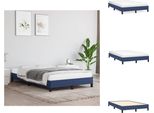 Vidaxl Struttura Letto Blu 120X200 Cm In Tessuto - Letti E Strutture Letto