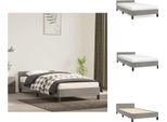 Vidaxl Struttura Letto Con Testata Grigio Chiaro 90X200 Cm In Velluto - Letti E Strutture Letto