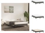 Vidaxl Struttura Letto Grigio Scuro 120X200 Cm In Velluto - Letti E Strutture Letto