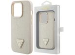 Guess Guhcp15Lpcrthcd Iphone 15 Pro 6.1 ZłOty/Gold Hardcase Croco Triangle Logo