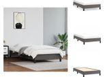 Vidaxl Struttura Letto Grigio 90X190 Cm In Pelle Finta - Letti E Strutture Letto