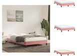 Vidaxl Struttura Letto Rosa 120X200 Cm In Velluto - Letti E Strutture Letto
