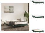 Vidaxl Struttura Letto Verde Scuro 120X200 Cm In Velluto - Letti E Strutture Letto