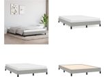 Vidaxl Struttura Letto Grigio Chiaro 140X200 Cm In Tessuto - Struttura Letto - Cornici Letto - Struttura Letto - Letto