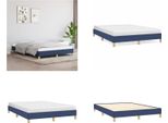 Vidaxl Struttura Letto Blu 140X200 Cm In Tessuto - Struttura Letto - Cornici Letto - Struttura Letto - Letto