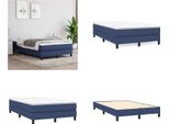 Vidaxl Letto Boxspring Blu 120X200 Cm In Tessuto - Letto Boxspring - Boxspringbetten - Bett - SchlafzimmermöBel