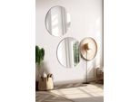 Skye Decor, Rotondo - Doppio - Diametro: 30 Cm - Argento, Specchio Da Parete, Argento, Vetro, 30 X 30 X 0,5 Cm
