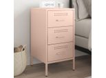 Vidaxl Comodino Rosa 36X39X68 Cm In Acciaio