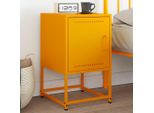 Vidaxl Comodino Giallo Senape 36X39X60,5 Cm Acciaio