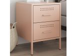 Vidaxl Comodino Rosa 36X39X50,5 Cm Acciaio