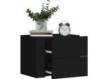 Vidaxl Comodino A Parete Nero 45X30X35 Cm