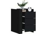 Vidaxl Comodino Nero 45X50X65 Cm Materiale A Base Di Legno