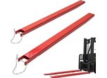 Set Di 2 Prolunghe Per Forche - Prolunga Per Forche Per Pallet Per Impieghi Gravosi - Portata Di 1,815 Tonnellate - Acciaio Al Carbonio Q235 - Design Unico In Un Unico Pezzo - Lunghezza 1840 Mm - Compatibile Con Forche Da 106 Mm