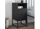 Vidaxl Comodino Nero 36X39X78 Cm Acciaio