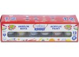 Set Di Colori Acrilici Cadence Per Bambini - 12 Colori Da 30 Ml - Atossici