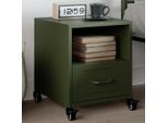 Vidaxl Comodino Verde Oliva 36X39X43,5 Cm Acciaio