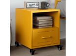 Vidaxl Comodino Giallo Senape 36X39X43,5 Cm Acciaio
