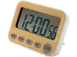 Intirilife Timer Digitale In Marrone - Timer Da Cucina Timer Breve Timer Per Uova In Legno Con Display Lcd - Cronometro Timer Da Cucina Sveglia Timer Da Cucina