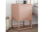 Vidaxl Comodino Rosa 36X39X60,5 Cm Acciaio