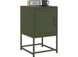 Vidaxl Comodini 2 Pz. Verde Oliva 36X39X60,5 Cm Acciaio