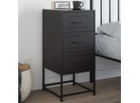 Vidaxl Comodino Nero 36X39X78 Cm Acciaio
