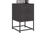 Vidaxl Comodini 2 Pezzi Nero 36X39X60,5 Cm Acciaio