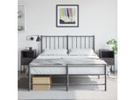 Vidaxl Comodini 2 Pezzi Nero 36X39X60,5 Cm Acciaio