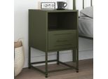 Vidaxl Comodino Verde Oliva 36X39X60,5 Cm Acciaio