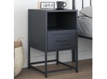 Vidaxl Comodino Antracite 36X39X60,5 Cm Acciaio